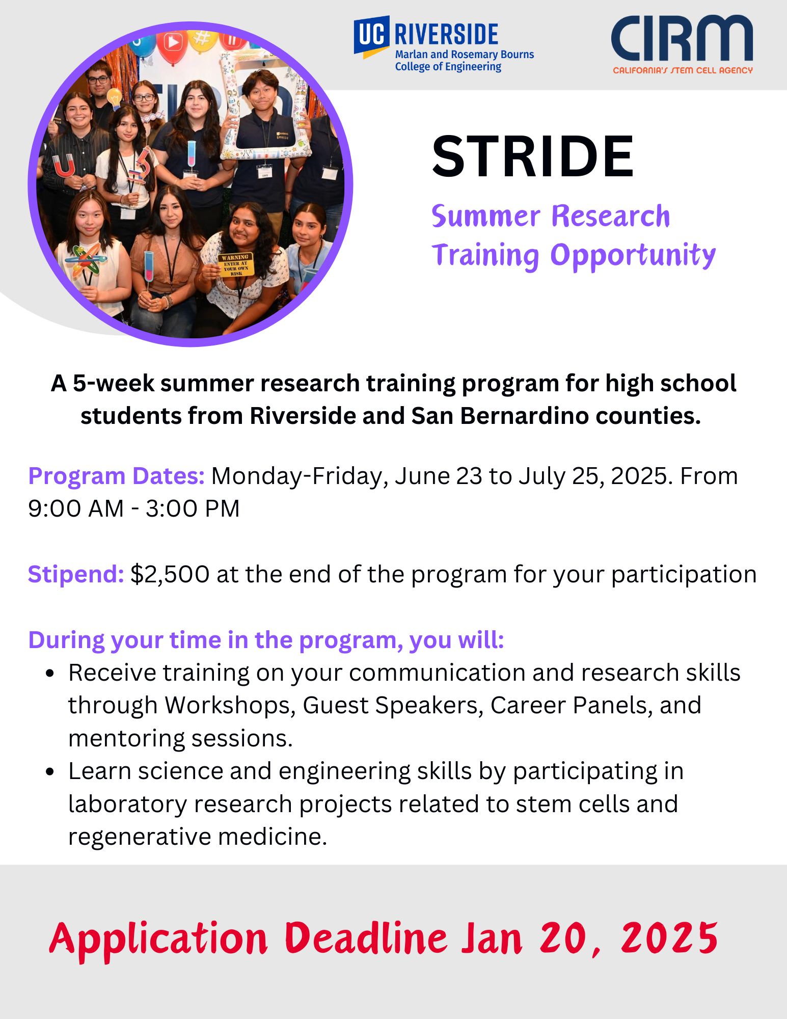 STRIDE 2024 flyer